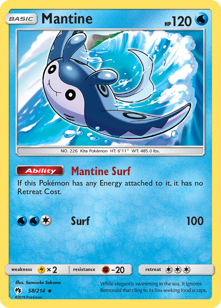 Mantine (58/214) [Sun & Moon: Lost Thunder] | Game Master's Emporium (The New GME)