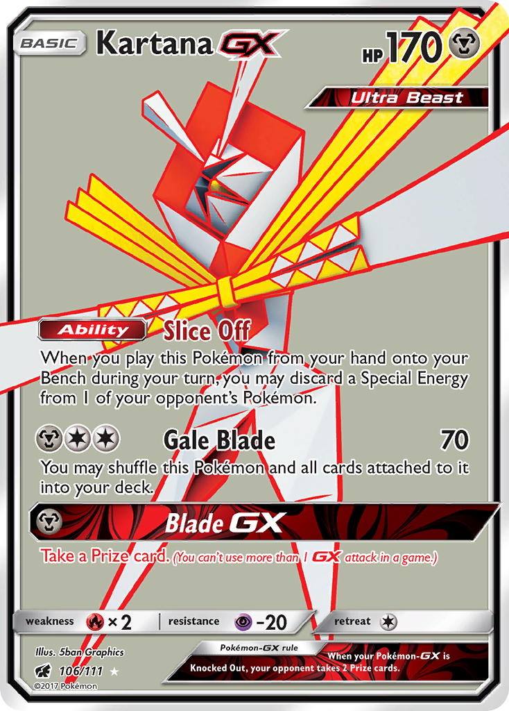 Kartana GX (106/111) [Sun & Moon: Crimson Invasion] | Game Master's Emporium (The New GME)