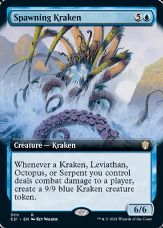 Spawning Kraken (Extended Art) [Commander 2021] | Game Master's Emporium (The New GME)