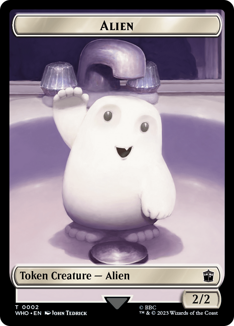 Alien // Alien Salamander Double-Sided Token [Doctor Who Tokens] | Game Master's Emporium (The New GME)