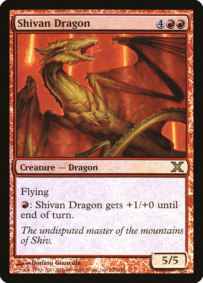 Shivan Dragon (Premium Foil) [Tenth Edition] | Game Master's Emporium (The New GME)