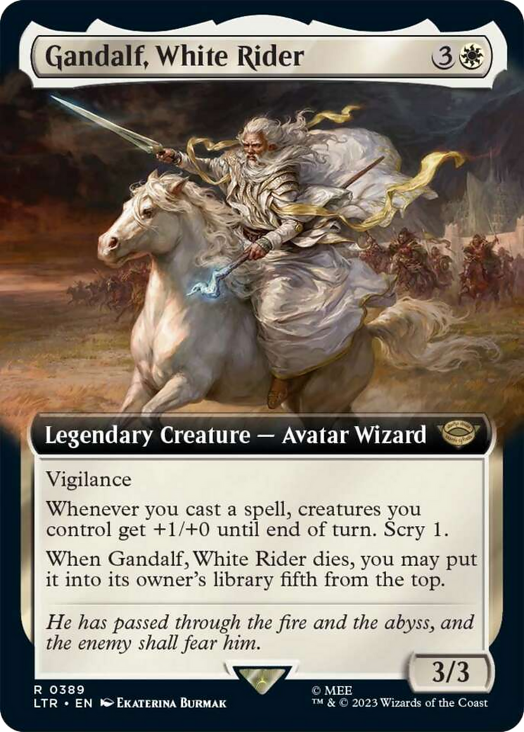 Gandalf, White Rider (Extended Art) [The Lord of the Rings: Tales of Middle-Earth] | Game Master's Emporium (The New GME)