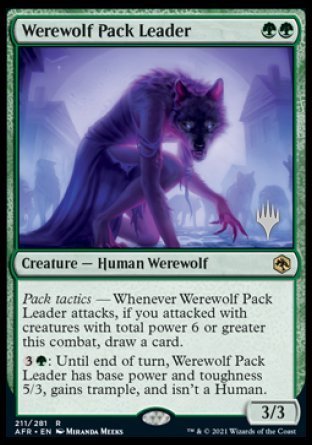 Werewolf Pack Leader (Promo Pack) [Dungeons & Dragons: Adventures in the Forgotten Realms Promos] | Game Master's Emporium (The New GME)