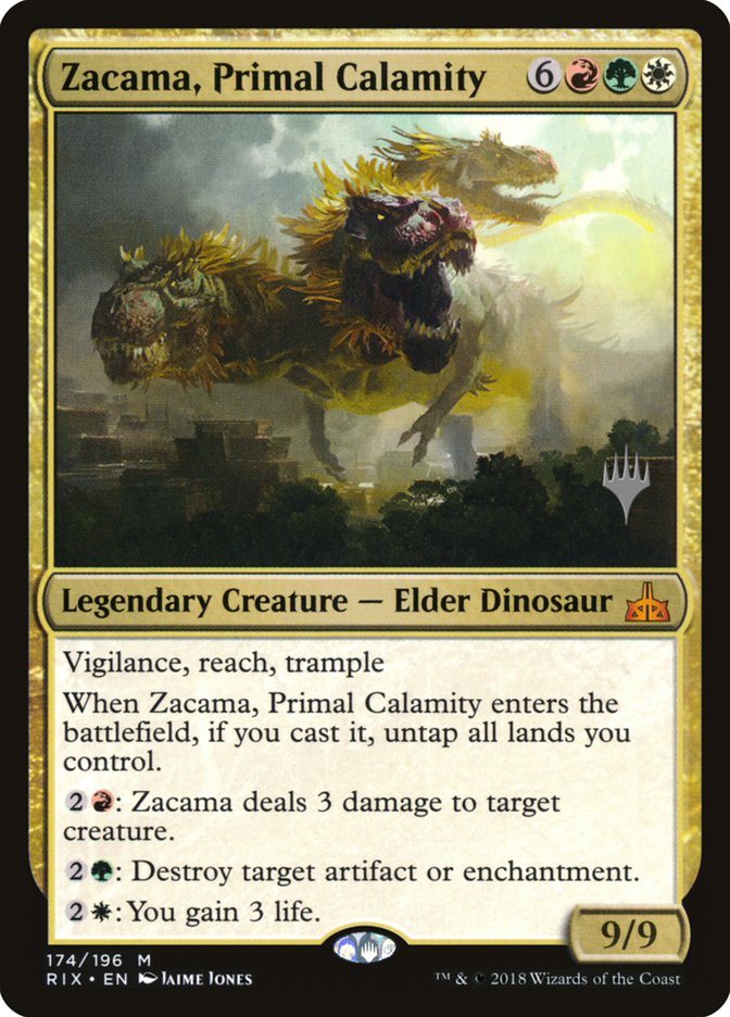 Zacama, Primal Calamity (Promo Pack) [Rivals of Ixalan Promos] | Game Master's Emporium (The New GME)