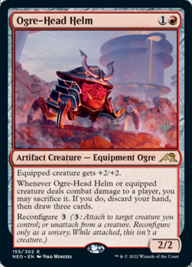 Ogre-Head Helm (Promo Pack) [Kamigawa: Neon Dynasty Promos] | Game Master's Emporium (The New GME)