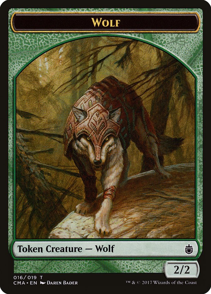 Wolf Token (016/019) [Commander Anthology Tokens] | Game Master's Emporium (The New GME)