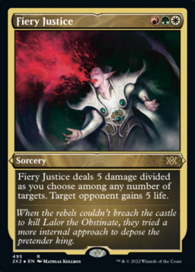 Fiery Justice (Foil Etched) [Double Masters 2022] | Game Master's Emporium (The New GME)
