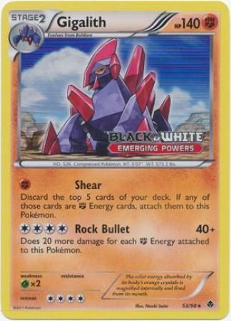 Gigalith (53/98) (Prerelease Promo) [Black & White: Black Star Promos] | Game Master's Emporium (The New GME)