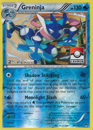 Greninja (40/122) (League Promo 2nd Place) [XY: BREAKpoint] | Game Master's Emporium (The New GME)