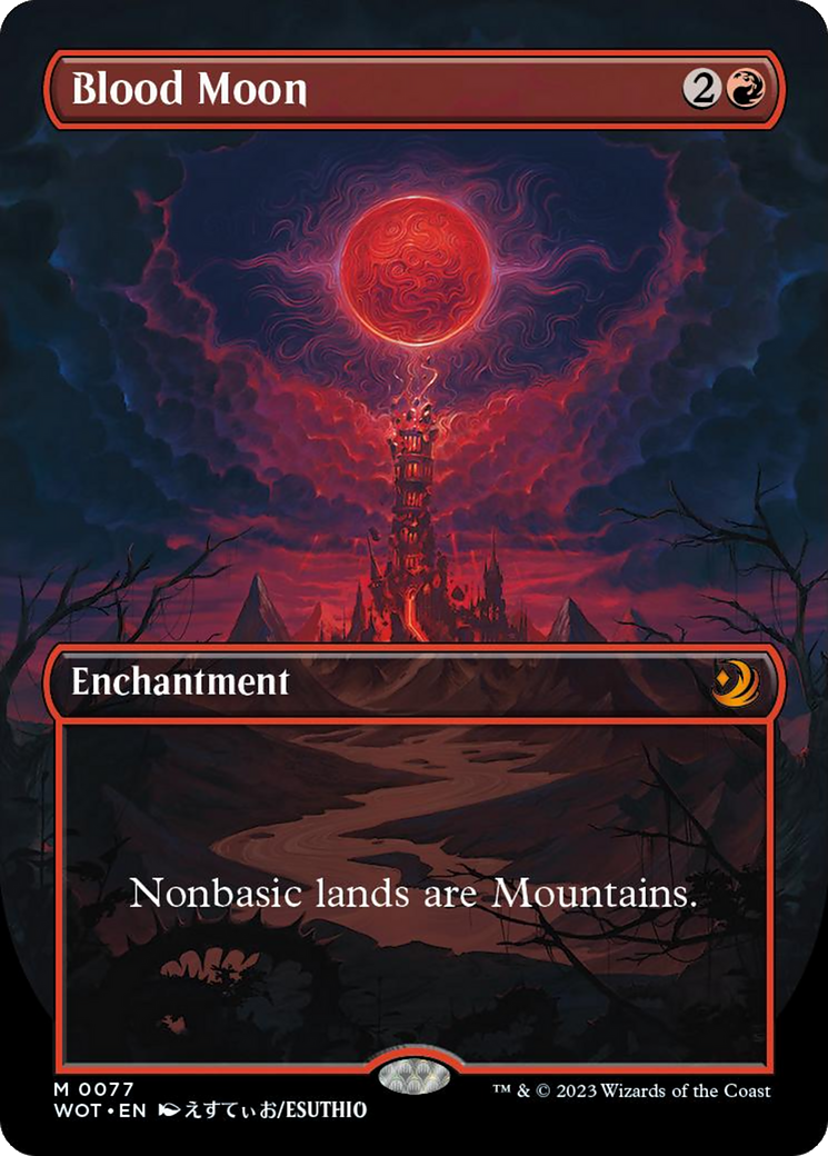 Blood Moon (Anime Borderless) [Wilds of Eldraine: Enchanting Tales] | Game Master's Emporium (The New GME)