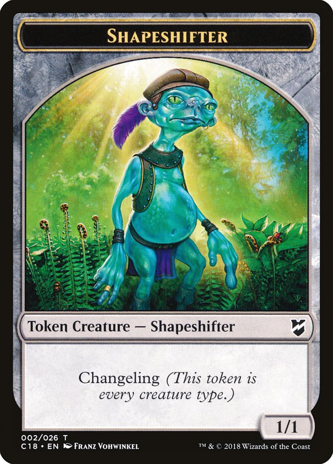 Zombie // Shapeshifter Double-Sided Token [Commander 2018 Tokens] | Game Master's Emporium (The New GME)