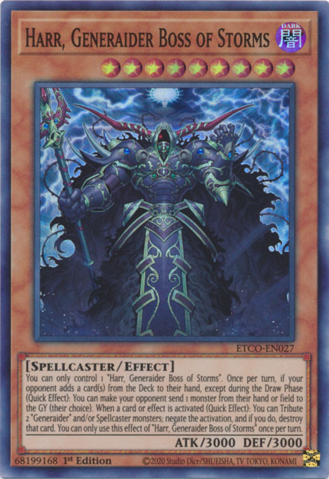 Harr, Generaider Boss of Storms [ETCO-EN027] Super Rare | Game Master's Emporium (The New GME)