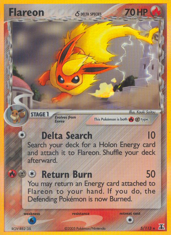 Flareon (5/113) (Delta Species) [EX: Delta Species] | Game Master's Emporium (The New GME)