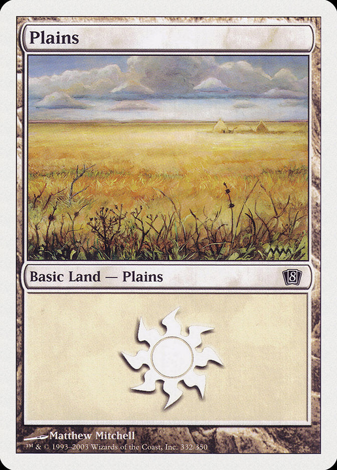 Plains (332) [Eighth Edition] | Game Master's Emporium (The New GME)