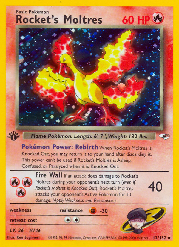Rocket's Moltres (12/132) [Gym Heroes 1st Edition] | Game Master's Emporium (The New GME)