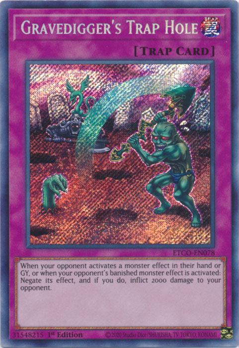 Gravedigger's Trap Hole [ETCO-EN078] Secret Rare | Game Master's Emporium (The New GME)