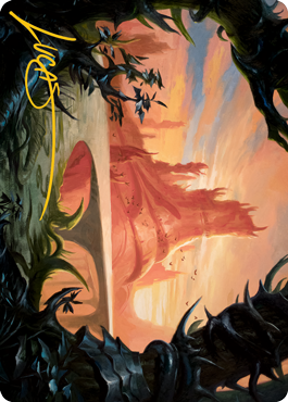 Slagwoods Bridge Art Card (Gold-Stamped Signature) [Modern Horizons 2 Art Series] | Game Master's Emporium (The New GME)