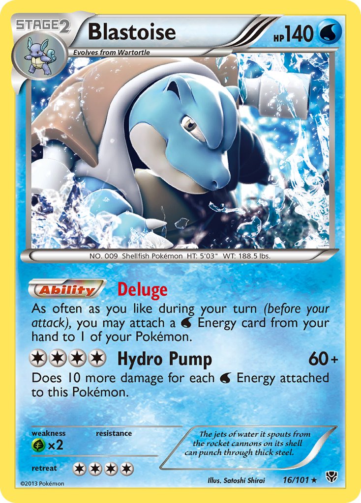 Blastoise (16/101) (Cosmos Holo) (Blister Exclusive) [Black & White: Plasma Blast] | Game Master's Emporium (The New GME)