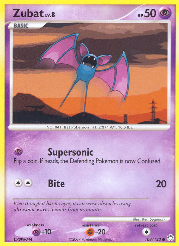 Zubat (108/123) [Diamond & Pearl: Mysterious Treasures] | Game Master's Emporium (The New GME)