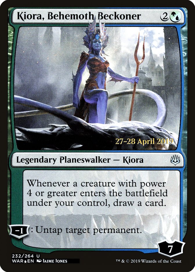 Kiora, Behemoth Beckoner [War of the Spark Prerelease Promos] | Game Master's Emporium (The New GME)