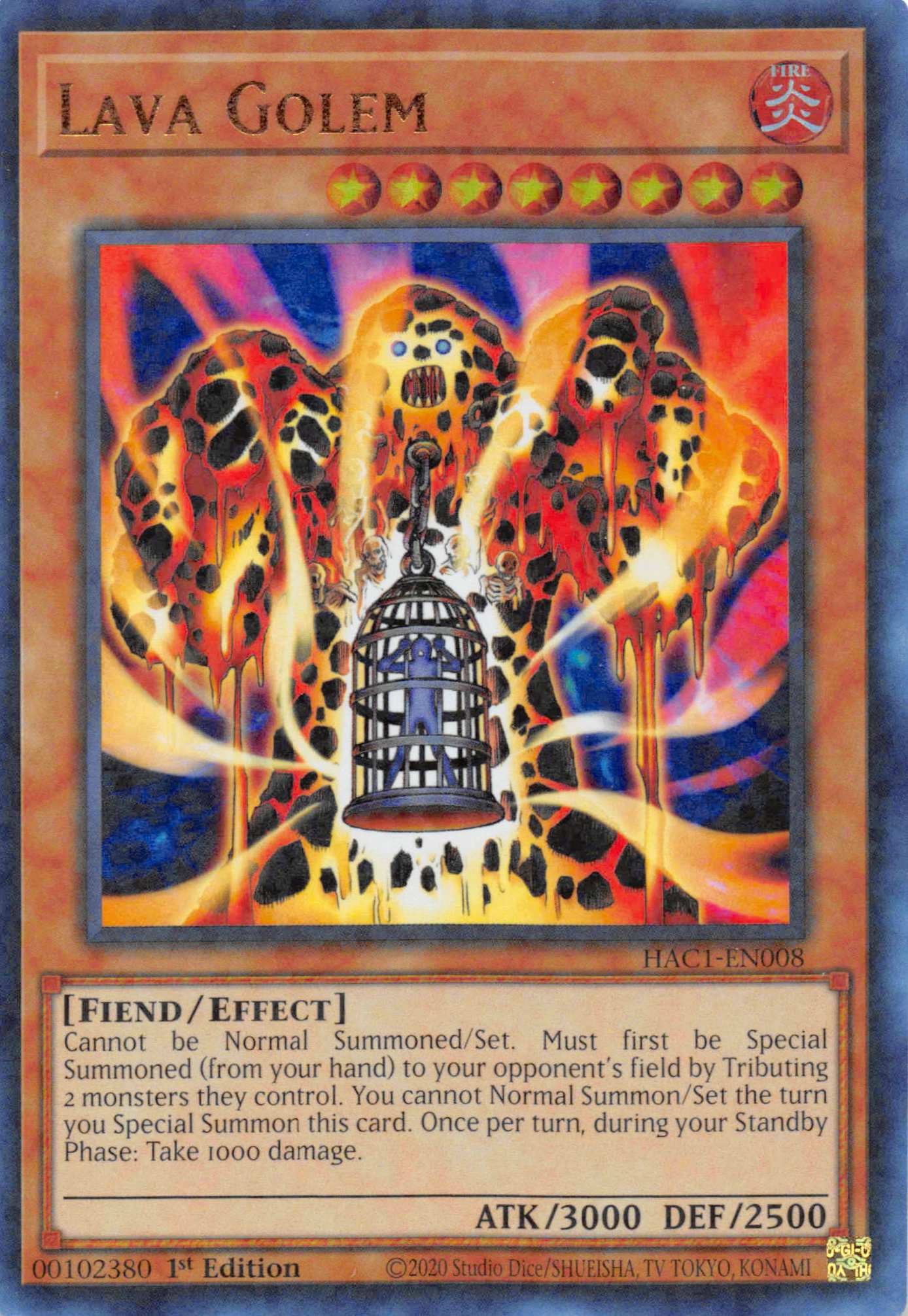 Lava Golem (Duel Terminal) [HAC1-EN008] Parallel Rare | Game Master's Emporium (The New GME)