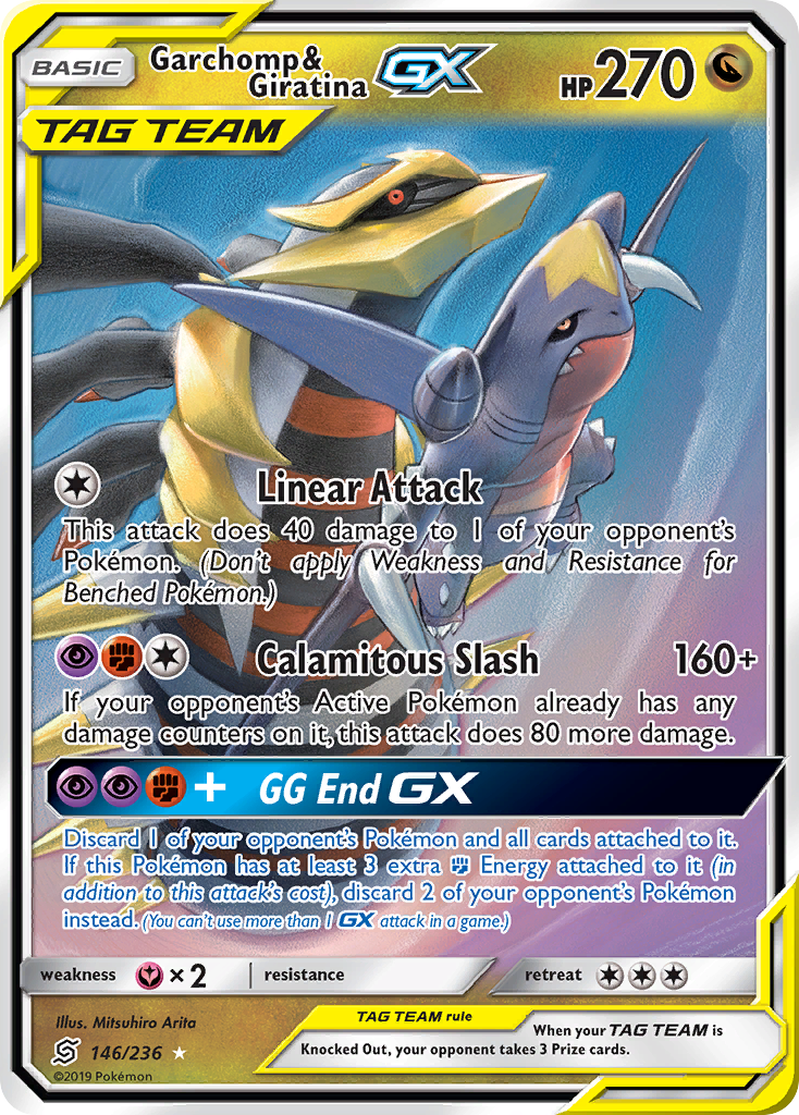 Garchomp & Giratina GX (146/236) [Sun & Moon: Unified Minds] | Game Master's Emporium (The New GME)