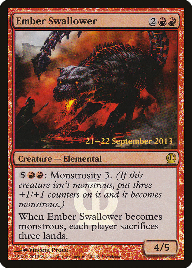 Ember Swallower [Theros Prerelease Promos] | Game Master's Emporium (The New GME)