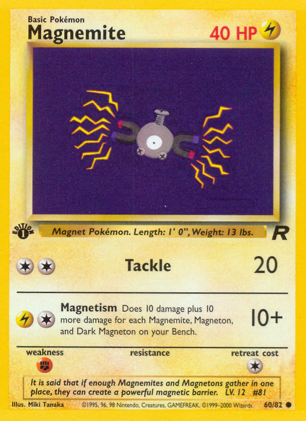 Magnemite (60/82) [Team Rocket 1st Edition] | Game Master's Emporium (The New GME)