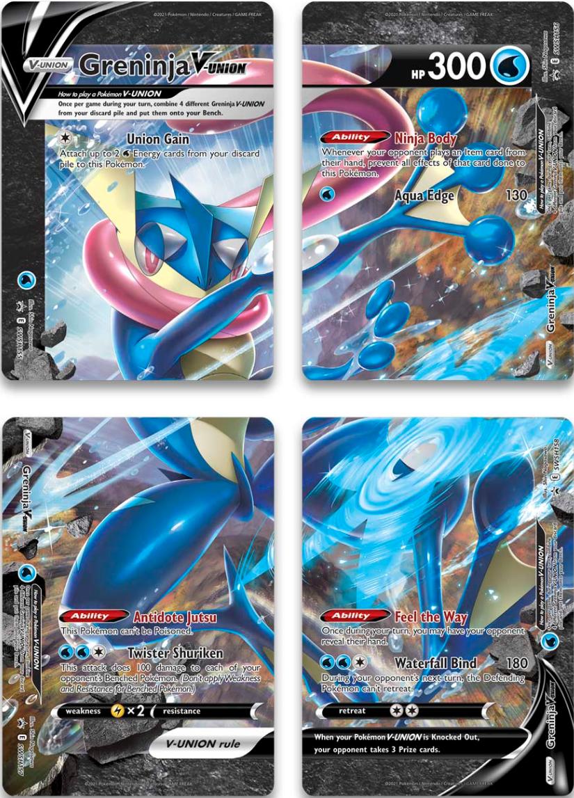 Greninja V-Union (Set of 4) [Sword & Shield: Black Star Promos] | Game Master's Emporium (The New GME)