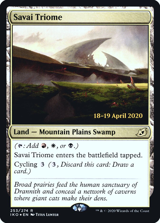 Savai Triome [Ikoria: Lair of Behemoths Prerelease Promos] | Game Master's Emporium (The New GME)