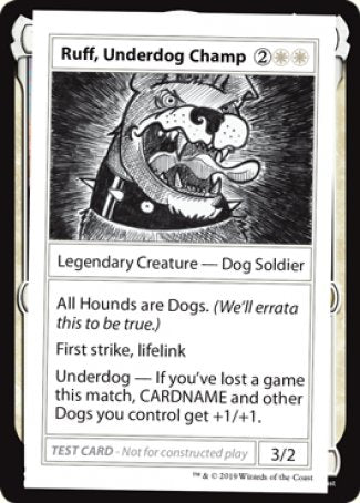 Ruff, Underdog Champ (2021 Edition) [Mystery Booster Playtest Cards] | Game Master's Emporium (The New GME)