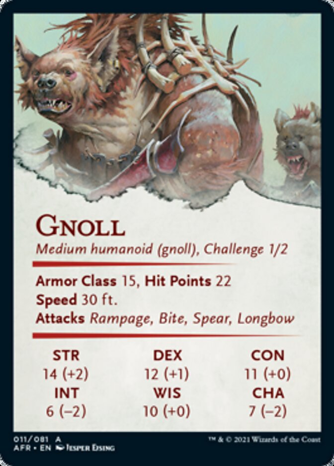 Gnoll Art Card (Gold-Stamped Signature) [Dungeons & Dragons: Adventures in the Forgotten Realms Art Series] | Game Master's Emporium (The New GME)