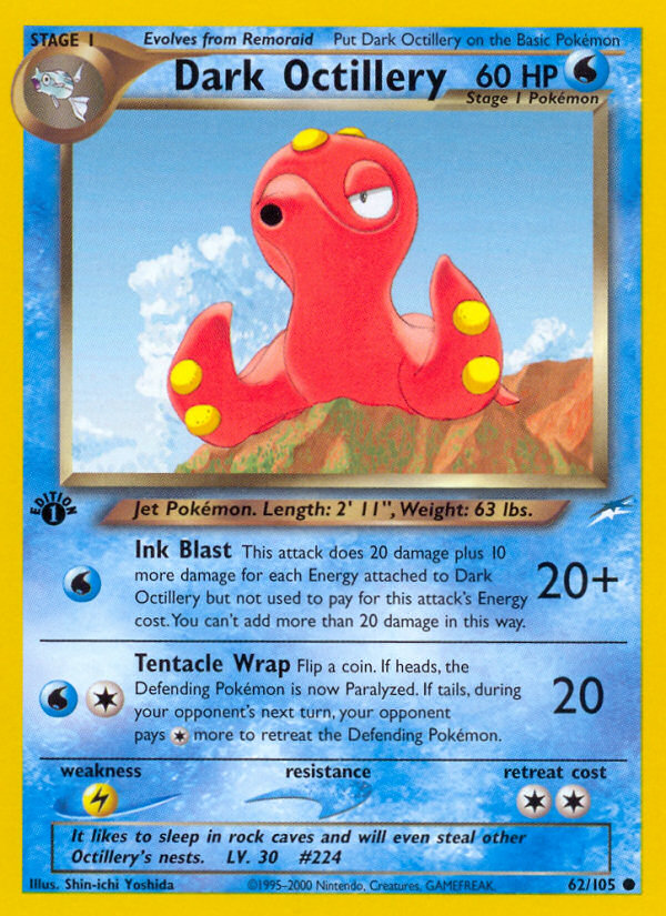 Dark Octillery (62/105) [Neo Destiny 1st Edition] | Game Master's Emporium (The New GME)