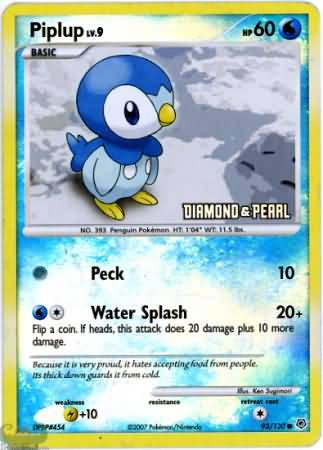 Piplup (93/130) [Burger King Promos: 2008 Collection] | Game Master's Emporium (The New GME)