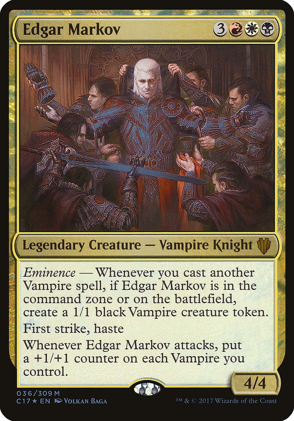 Edgar Markov (Oversized) [Commander 2017 Oversized] | Game Master's Emporium (The New GME)