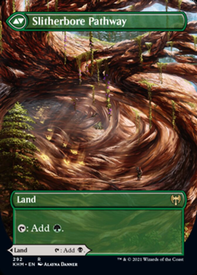 Darkbore Pathway // Slitherbore Pathway (Borderless Alternate Art) [Kaldheim] | Game Master's Emporium (The New GME)