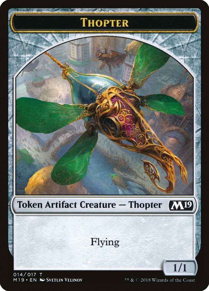 Knight // Thopter Double-Sided Token (Game Night) [Core Set 2019 Tokens] | Game Master's Emporium (The New GME)