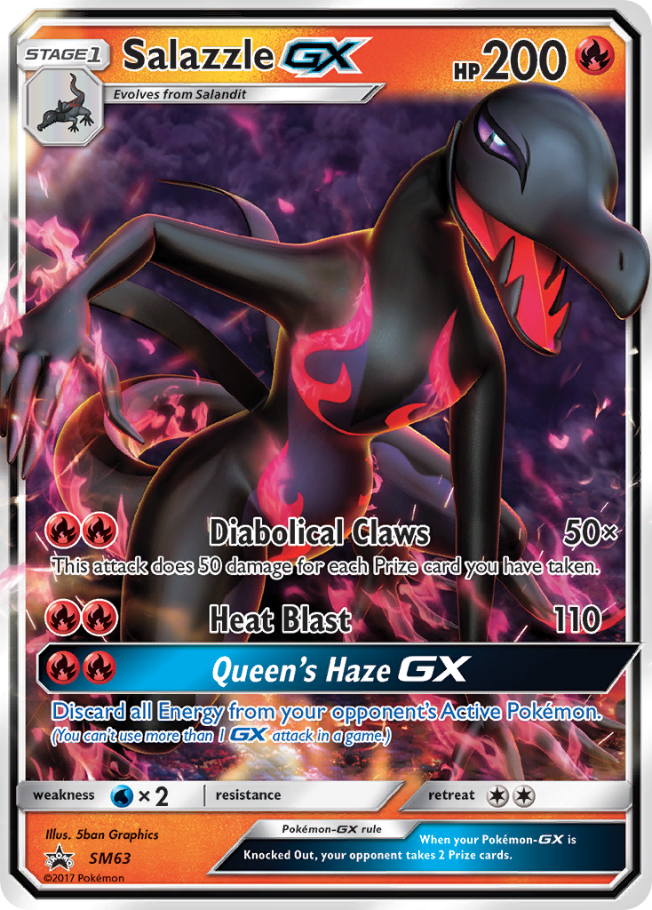 Salazzle GX (SM63) [Sun & Moon: Black Star Promos] | Game Master's Emporium (The New GME)