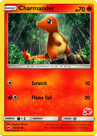 Charmander (18/147) (Charizard Stamp #16) [Battle Academy 2020] | Game Master's Emporium (The New GME)