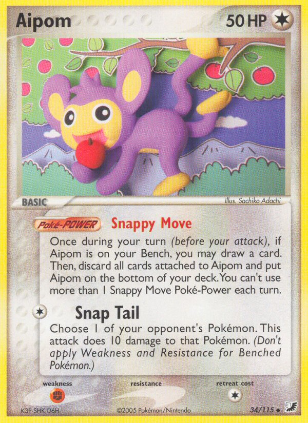 Aipom (34/115) [EX: Unseen Forces] | Game Master's Emporium (The New GME)
