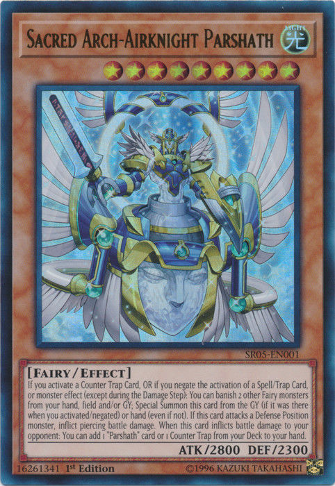 Sacred Arch-Airknight Parshath [SR05-EN001] Ultra Rare | Game Master's Emporium (The New GME)