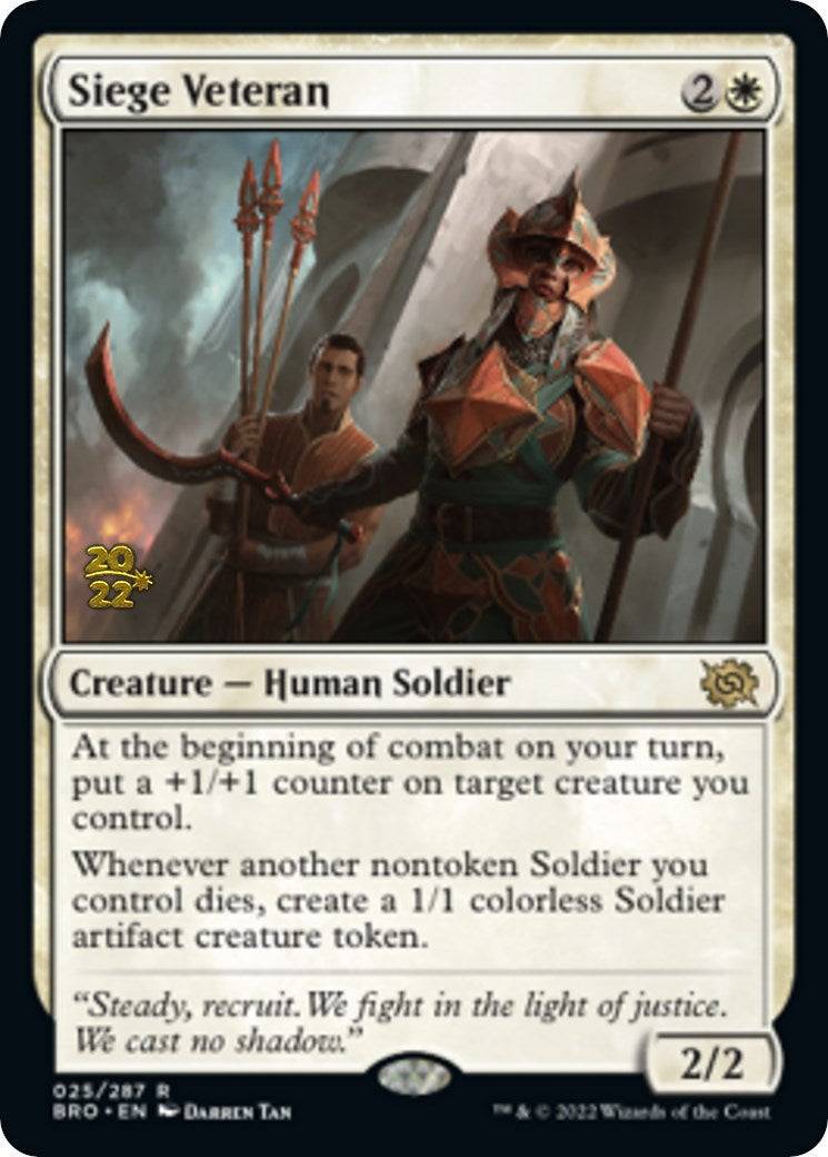 Siege Veteran [The Brothers' War Prerelease Promos] | Game Master's Emporium (The New GME)