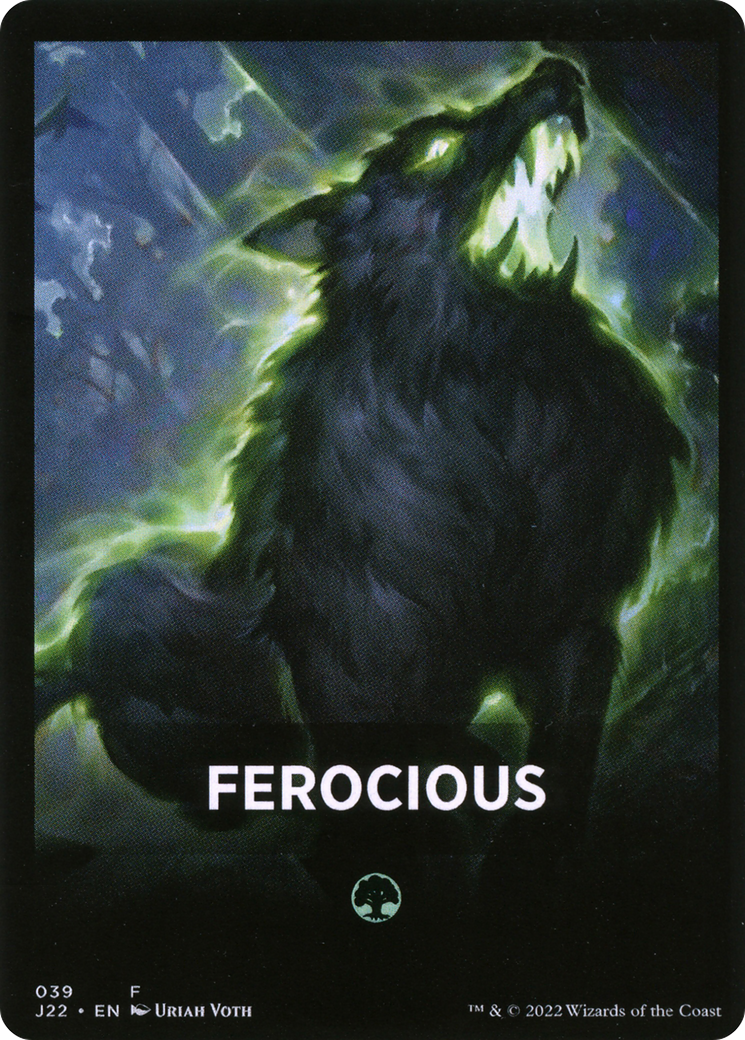 Ferocious Theme Card [Jumpstart 2022 Front Cards] | Game Master's Emporium (The New GME)