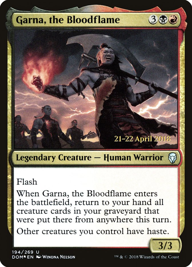 Garna, the Bloodflame [Dominaria Prerelease Promos] | Game Master's Emporium (The New GME)