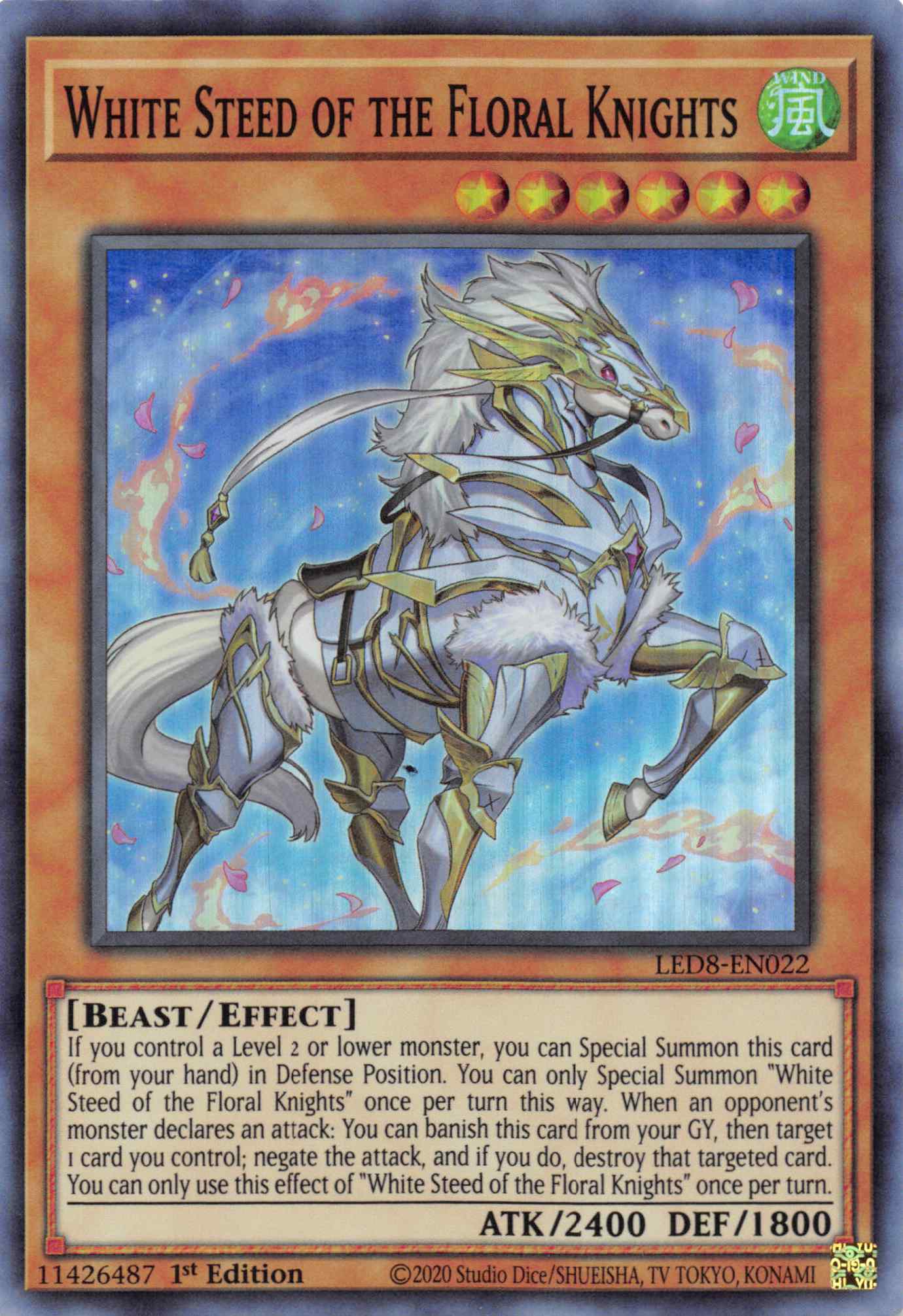 White Steed of the Floral Knights [LED8-EN022] Super Rare | Game Master's Emporium (The New GME)