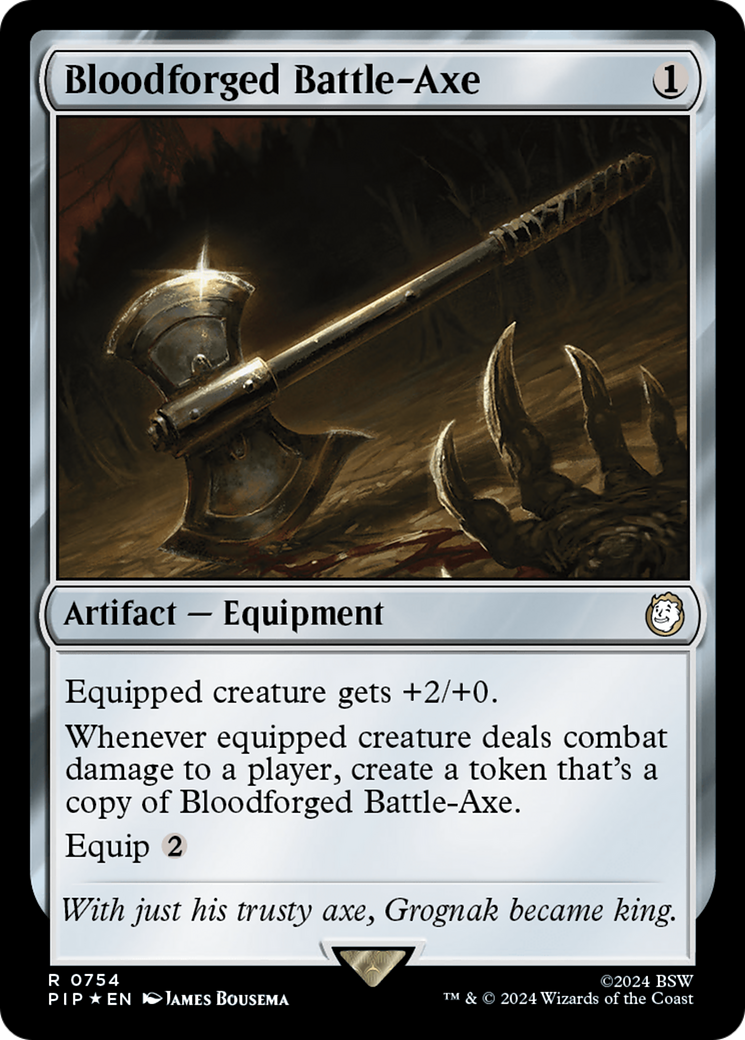 Bloodforged Battle-Axe (Surge Foil) [Fallout] | Game Master's Emporium (The New GME)