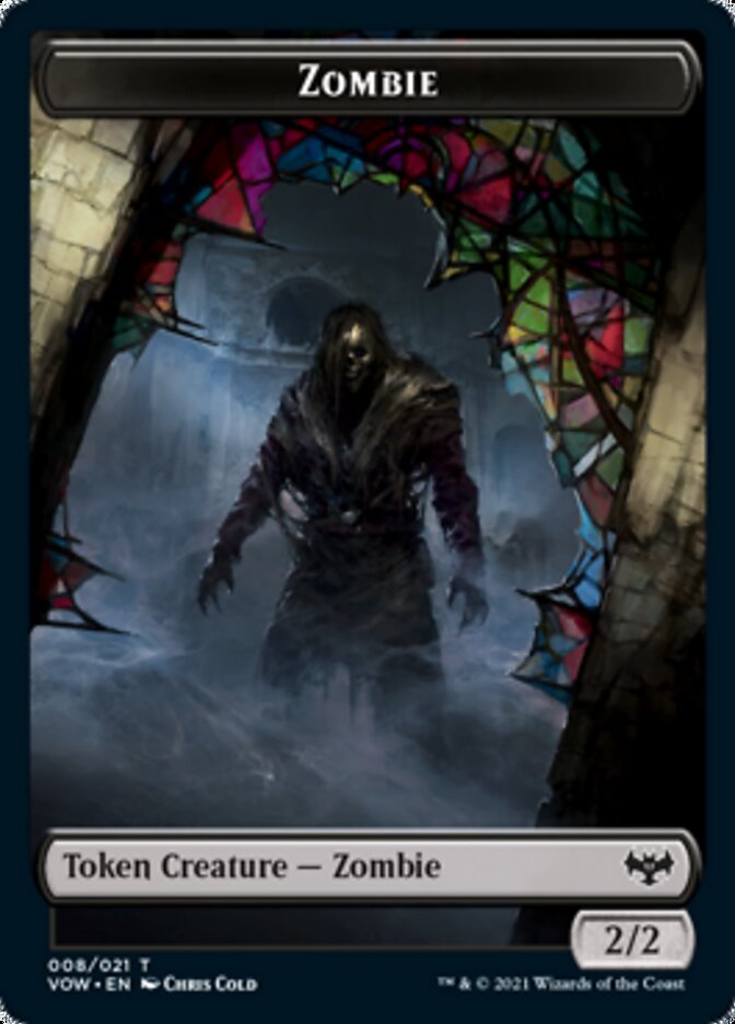 Zombie (008) // Dragon Illusion Double-Sided Token [Innistrad: Crimson Vow Tokens] | Game Master's Emporium (The New GME)