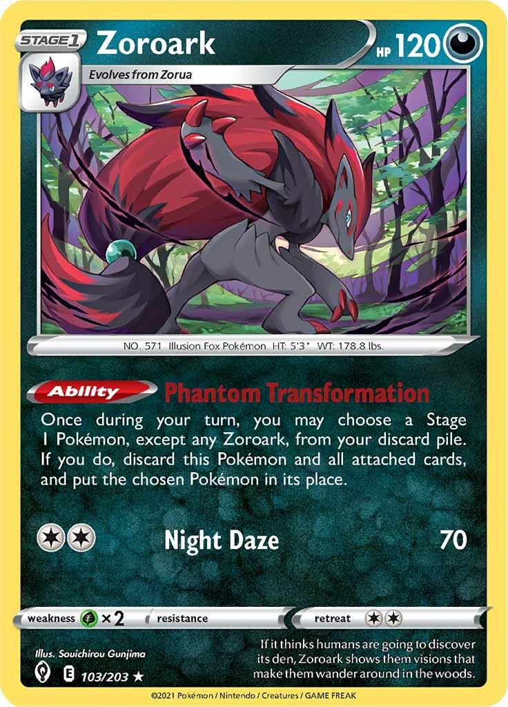 Zoroark (103/203) [Sword & Shield: Evolving Skies] | Game Master's Emporium (The New GME)