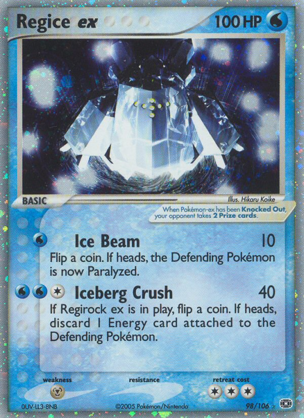 Regice ex (98/106) [EX: Emerald] | Game Master's Emporium (The New GME)