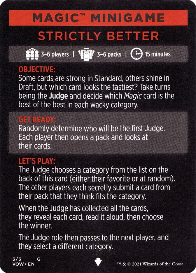 Strictly Better (Magic Minigame) [Innistrad: Crimson Vow Minigame] | Game Master's Emporium (The New GME)